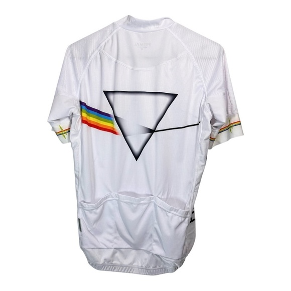 Primal Pink Floyd White Dark Side of the Moon Cycling Jersey NWT - Picture 7 of 8
